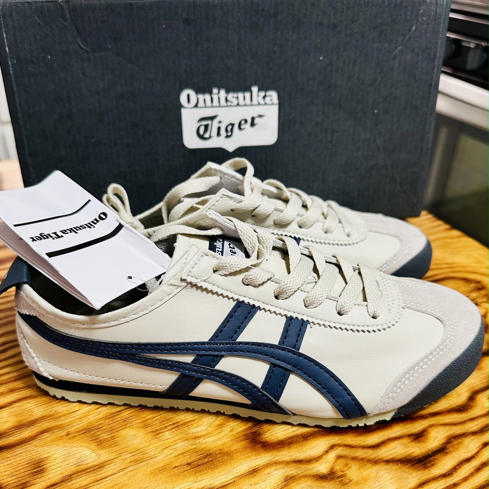 Onitsuka Tiger by Asics Men's Cream and Blue Sneakers
